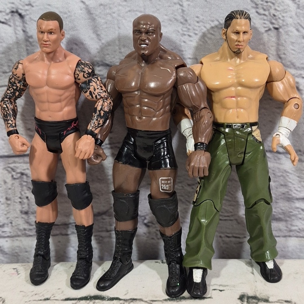 WWE Elite Wrestling Action Figure Lot Matt Hardy Bobby Lashley Randy Orton Jakks